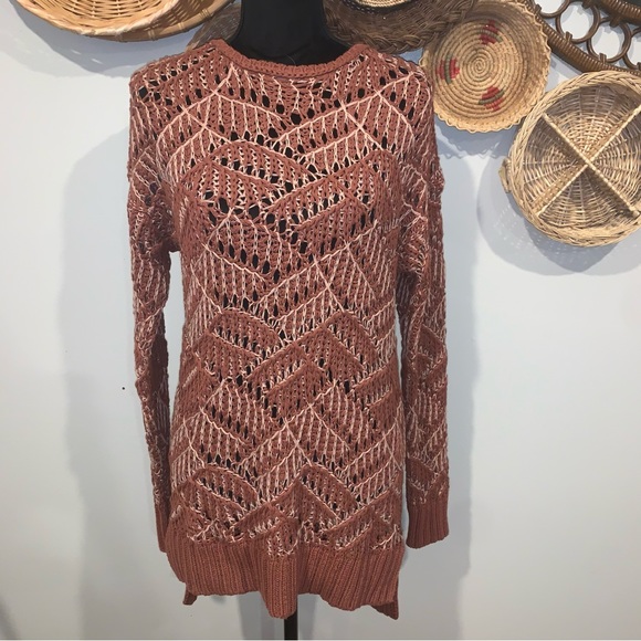 Crotchet open stitch tunic sweater (boho, bohemian, western) Universal Thread - Picture 4 of 8